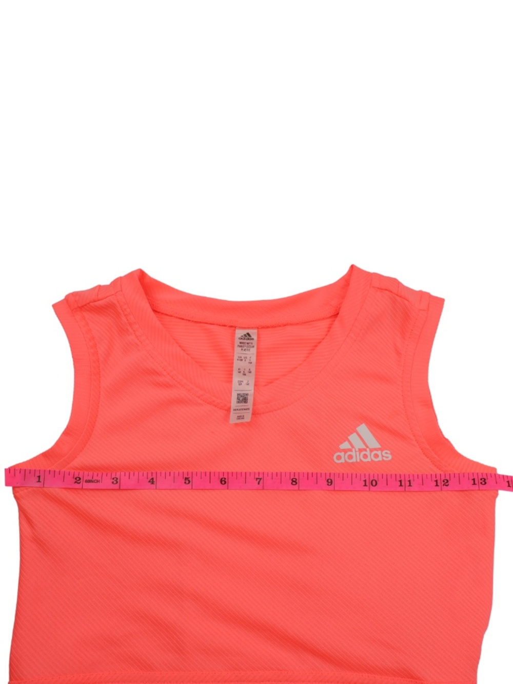 Adidas HEAT.RDY Athletic Dress Girls Size Small 9-10Y Bright Coral Tennis - Picture 4 of 10
